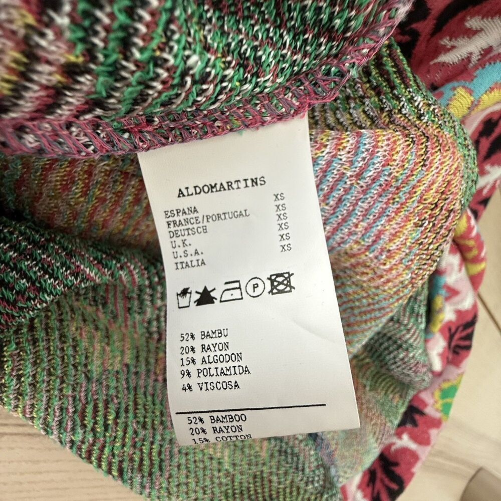 Anthropologie Aldomartins Knit Dress Fit & Flare Cottagecore Wool Boho Floral XS - Picture 9 of 11